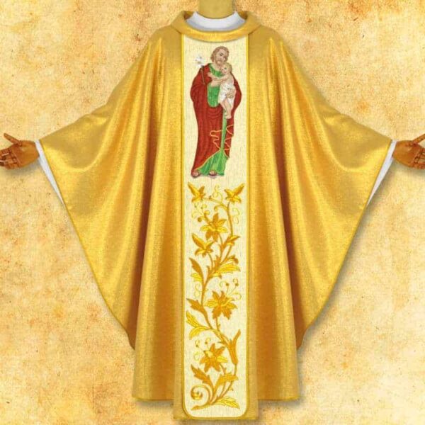 Chasuble with embroidered image "St. Joseph"