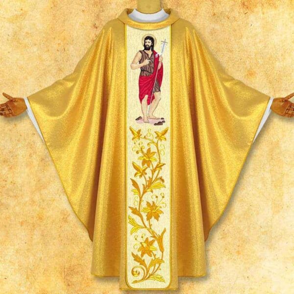 Chasuble with embroidered image "St. John the Baptist"