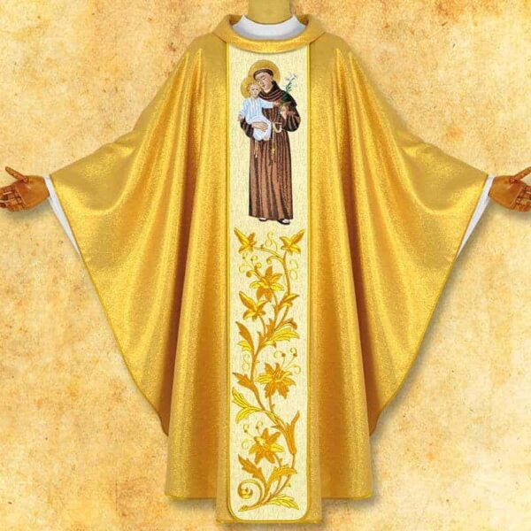 Chasuble with embroidered image "St. Anthony"