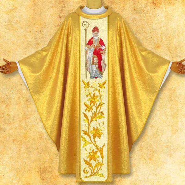Chasuble with embroidered image "St. Nicholas"