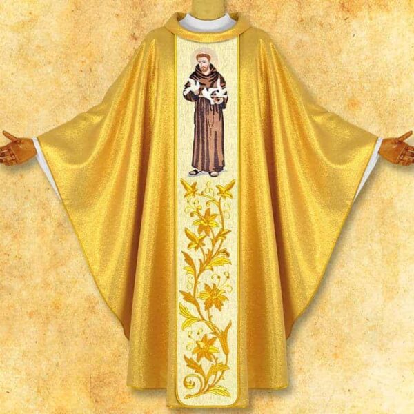 Chasuble with embroidered image "St. Francis"