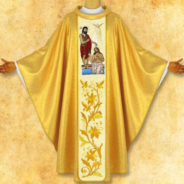 Chasuble with embroidered image "Baptism of Jesus"
