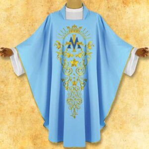 Chasuble embroidered “Marian with a Crown”