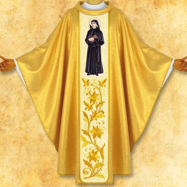 Chasuble with embroidered image "St. Faustina"