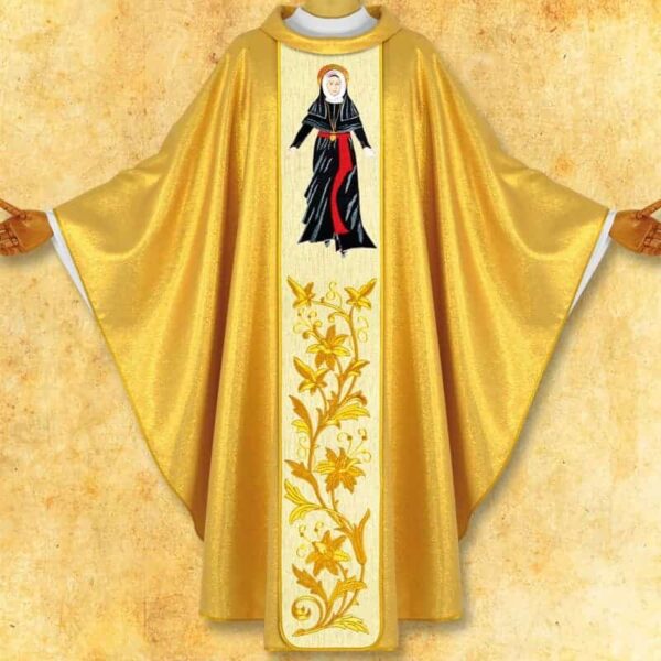 Chasuble with embroidered image "Saint Maria de Matias"