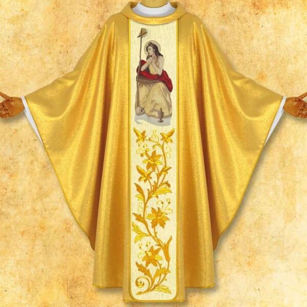Chasuble with embroidered image "St. Mary Magdalene"