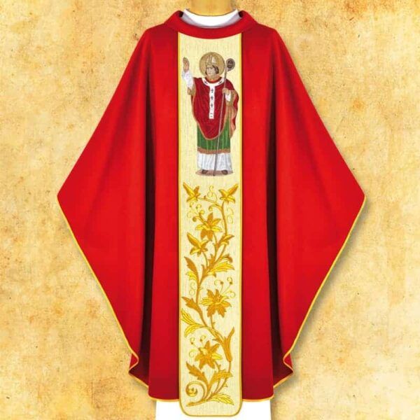 Chasuble with embroidered image "St. Stanislaus"