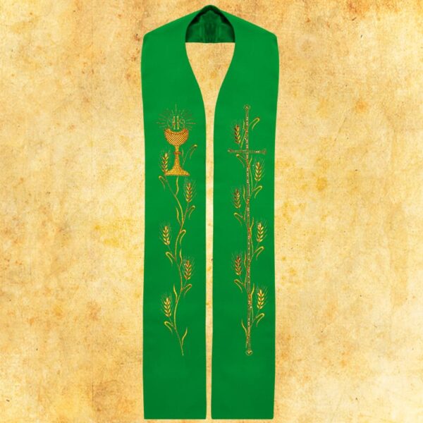 Embroidered stole "Chalice with ears"