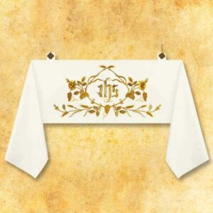 Embroidered veil “IHS Magnificat”