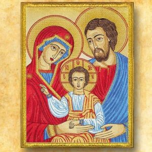 Embroidered application “Saint Family Icon”