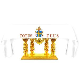Embroidered tablecloth “Totus Tuus”
