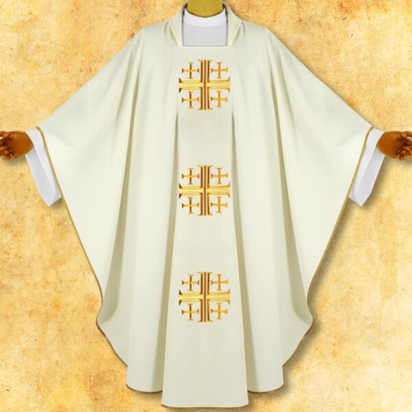 Embroidered chasuble "Jerusalem Crosses"