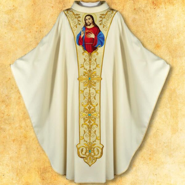 Chasuble embroidered "Heart of Jesus"