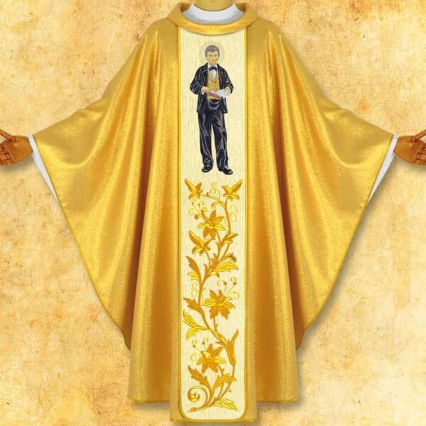 Chasuble with embroidered image "Saint Dominic Savio"