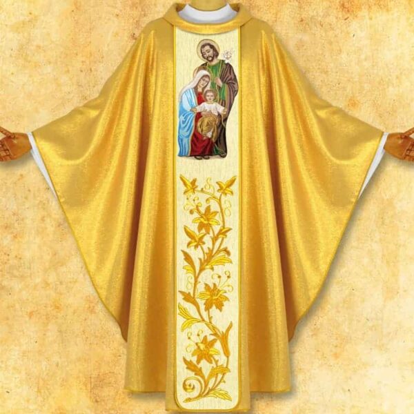 Chasuble with embroidered image "Holy Family"