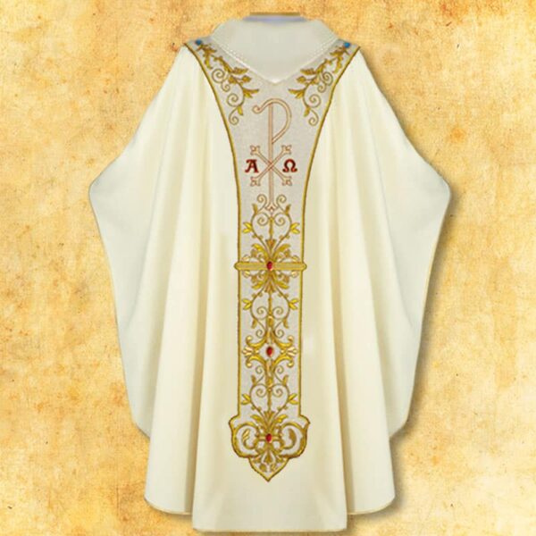 Chasuble embroidered with belt "Jesus Christ the King"