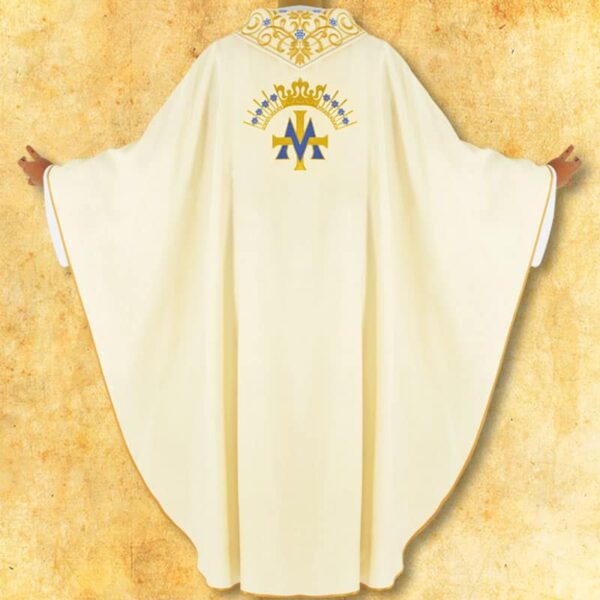 Chasuble embroidered "Marian with a Crown"