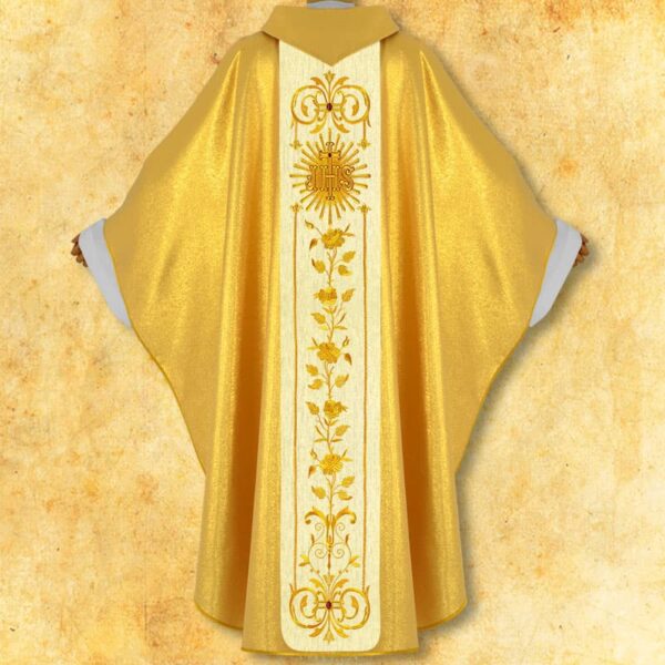 Chasuble with embroidered belt "IHS in rays"
