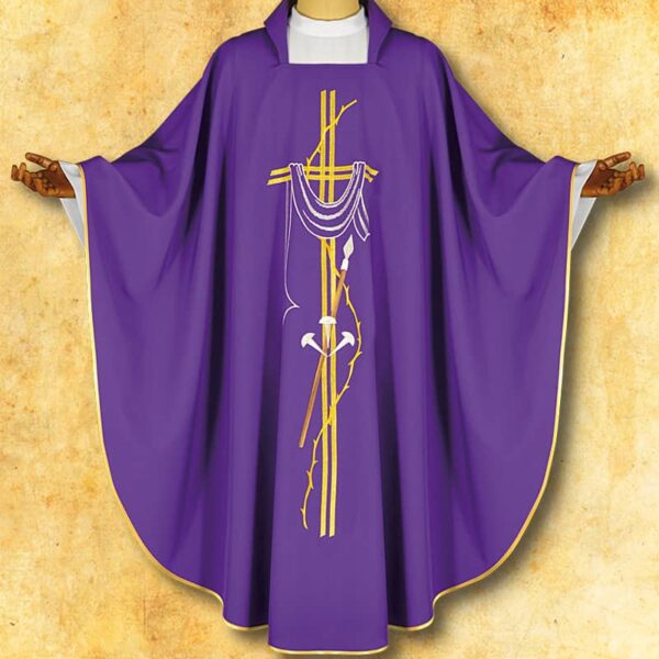 Embroidered chasuble "Lenten"
