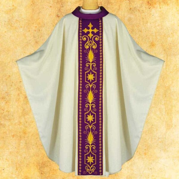 Chasuble with embroidered belt "Sacrum"