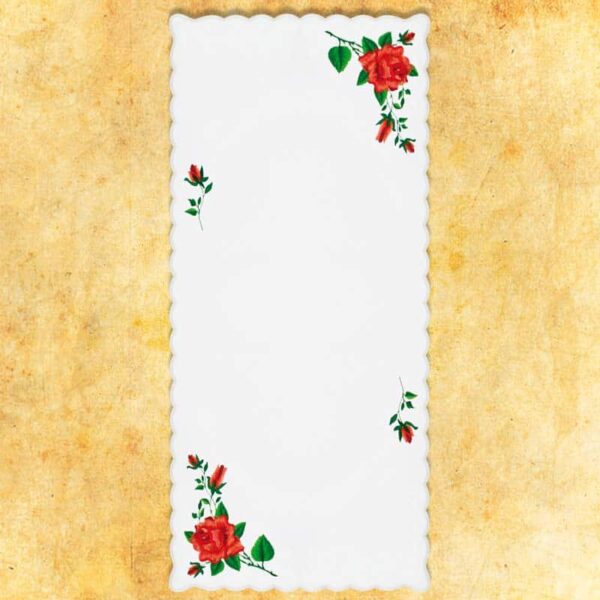 Occasional embroidered table runner