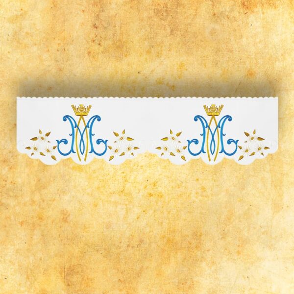 Embroidered lace "Mater Dei"