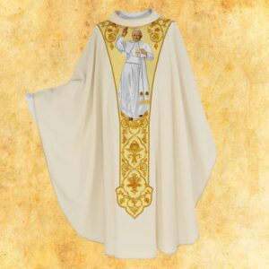 Chasuble with embroidered belt “John Paul II”