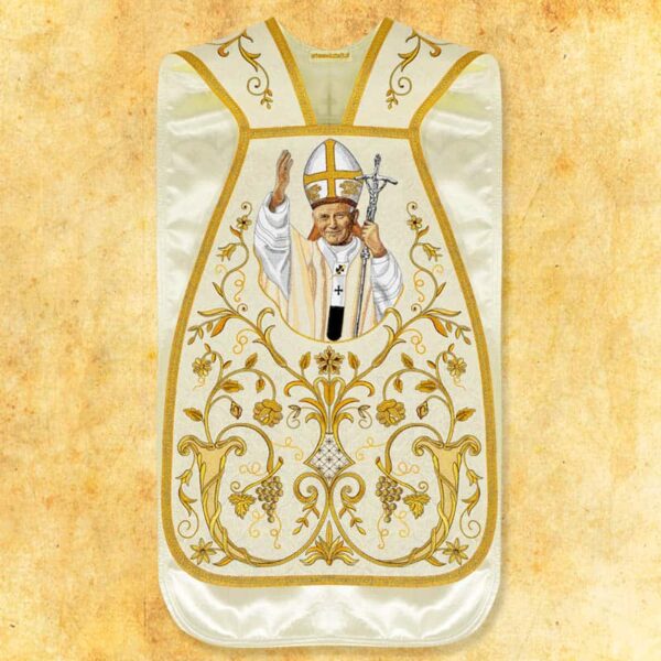 Chasuble embroidered Roman "St. John Paul II"