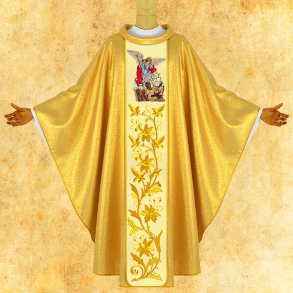 Chasuble with embroidered image "Michael Archangel"