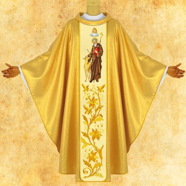 Chasuble with embroidered image "St. Idzi"