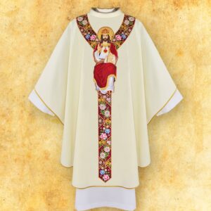 Chasuble embroidered “Jesus Christ the King”