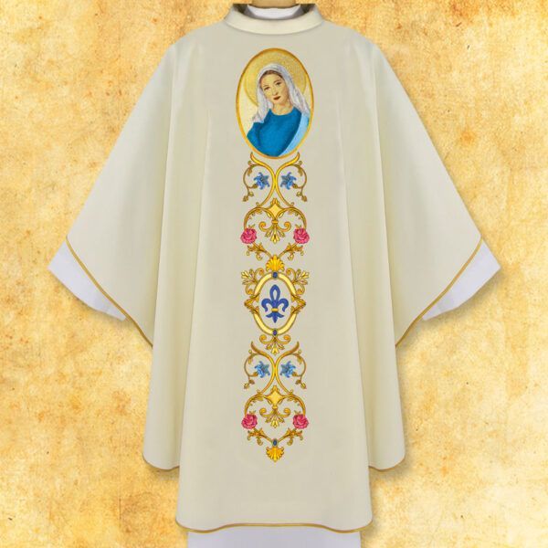 Chasuble with embroidered image "Santa Signore"