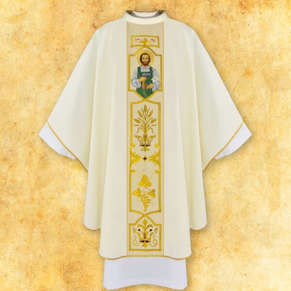 Chasuble embroidered with the image of "St. Joseph"