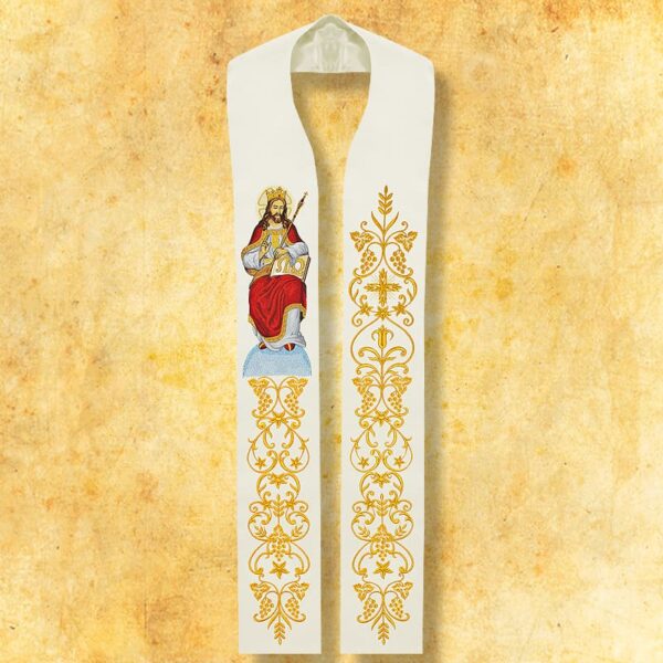 Embroidered stole "Christ the King"