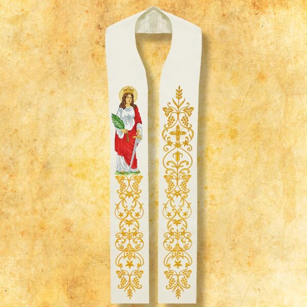 Embroidered stole "St. Barbara"