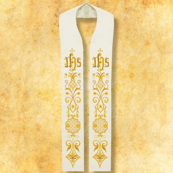 Embroidered stole "IHS"
