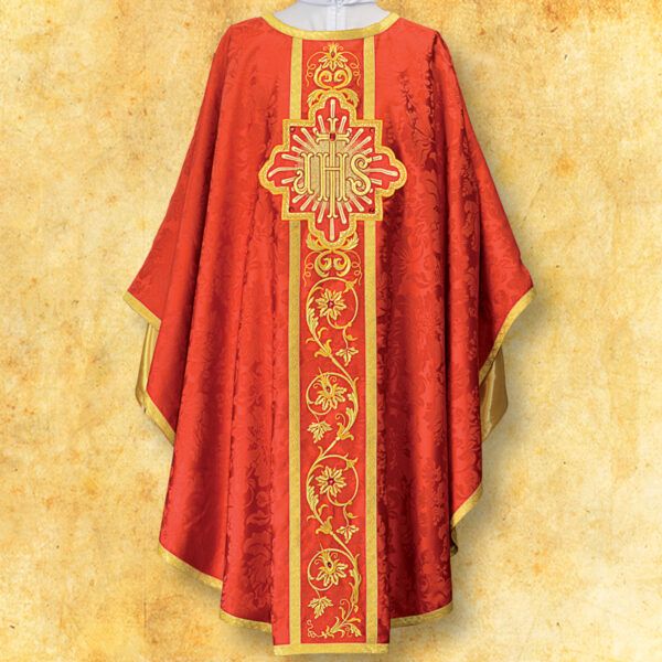 Chasuble embroidered "Massimo-Rosso"