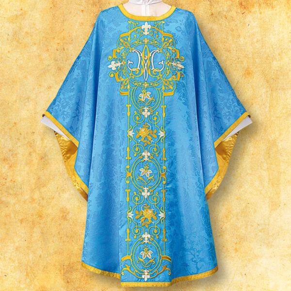 Chasuble embroidered "Massimo-Blue"