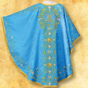 Chasuble embroidered “Massimo-Blue”