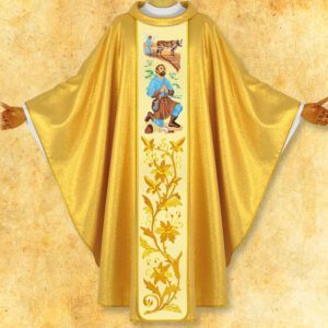 Chasuble with embroidered image “St. Isidore”