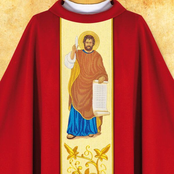 Chasuble with embroidered image "St. Matthew"