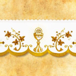 Embroidered lace “Golden series – Chalice”