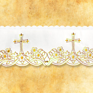 Embroidered lace “Colored” gold