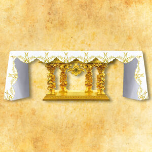 Embroidered tablecloth “Ave Mary – gold”