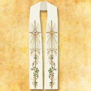 Embroidered wedding stole “Primavera”